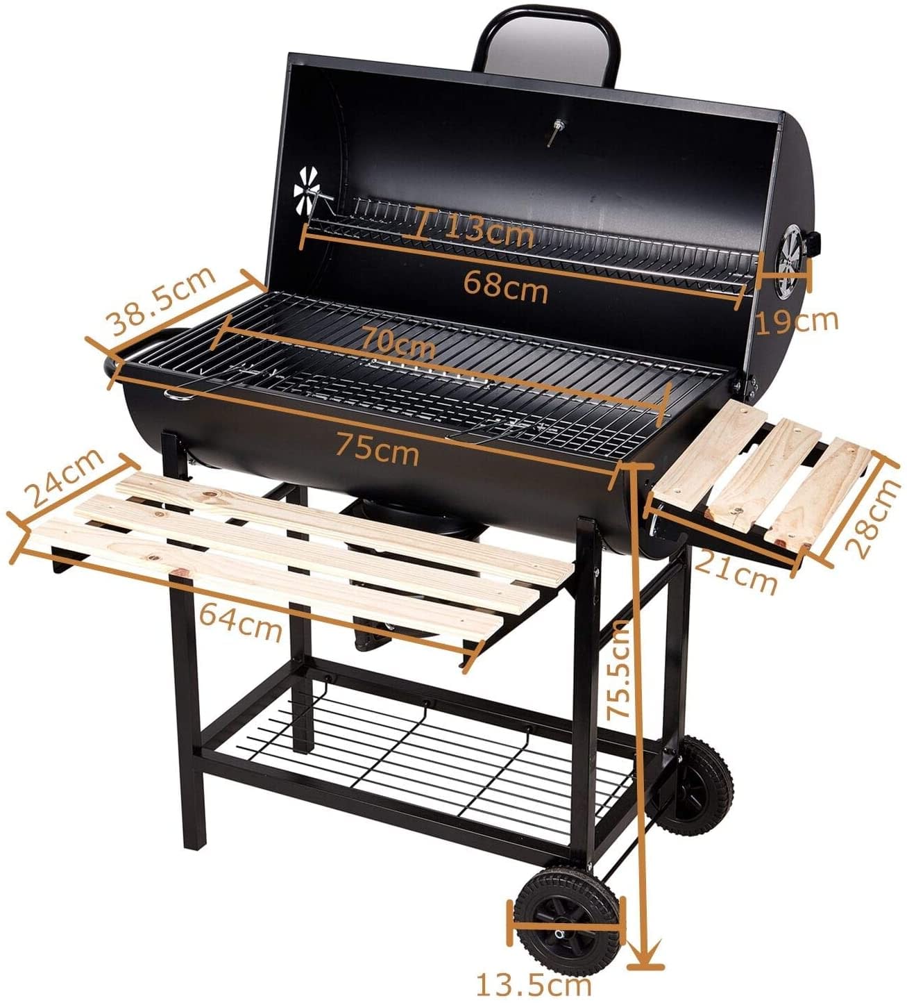 Barbecue américain Charbon de Bois - Serge Noir - Smoker ...